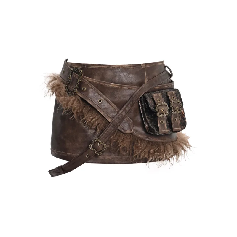 During The Exile Journey, Maillard Made An Old Waist Bag Skirt - Used Pu - View 1