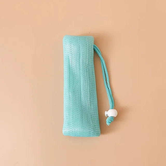 Multi layer Thickened Foaming Net Facial Cleanser Soap Buggy Bag Emerald Green Opp Bag - Shop at LoveMi