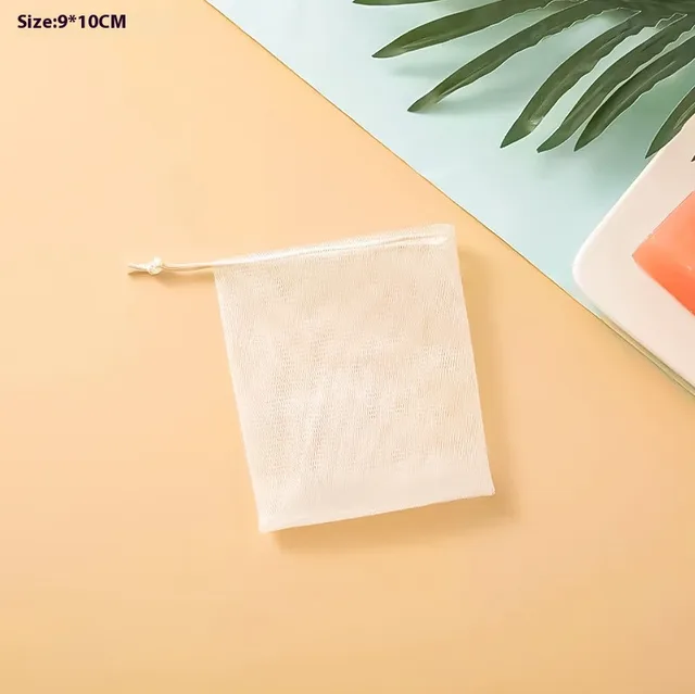 Multi layer Thickened Foaming Net Facial Cleanser Soap Buggy Bag Nude White Rope Small 9 × 10 - Shop at LoveMi
