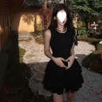 Women's Fashion Personalised French Waist Dress - Black