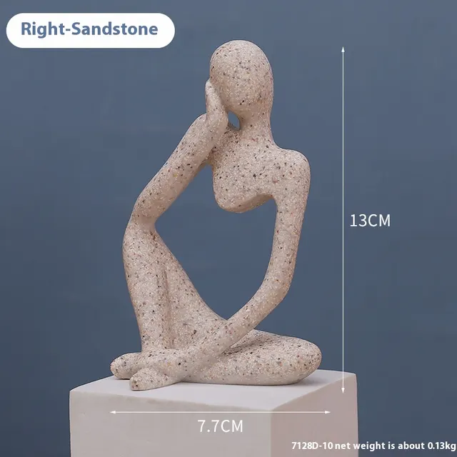 Mini Abstract Decoration Home Ornament Entrance Decoration Sandstone Color Right Thought - Shop at LoveMi