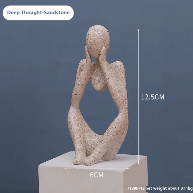 Mini Abstract Decoration Home Ornament Entrance Decoration Sandstone Color Thought - Shop at LoveMi