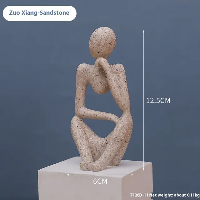 Mini Abstract Decoration Home Ornament Entrance Decoration Sandstone Color Zuo Si - Shop at LoveMi