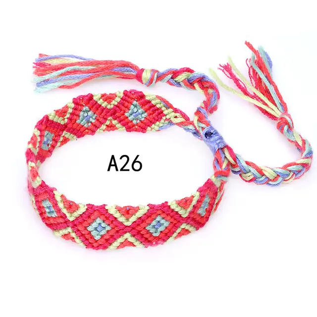 Nepal Ethnic Style Woven Rainbow Bracelet A26 - Shop at LoveMi