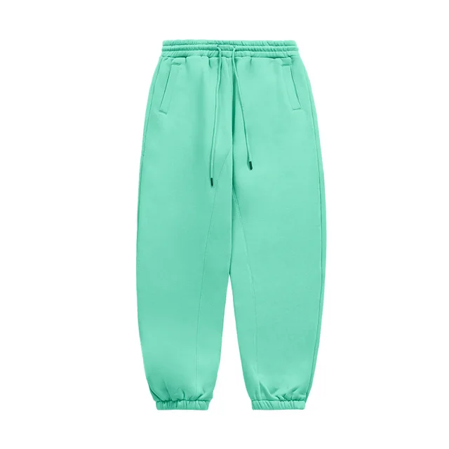 Fleece lined Thick Hooded Solid Color Hoodie Suit Green Bottoms - Shop at LoveMi