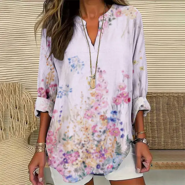 Spring And Summer Women's Clothing European And American Fashion Long Sleeve Shirt Type A - Shop at LoveMi