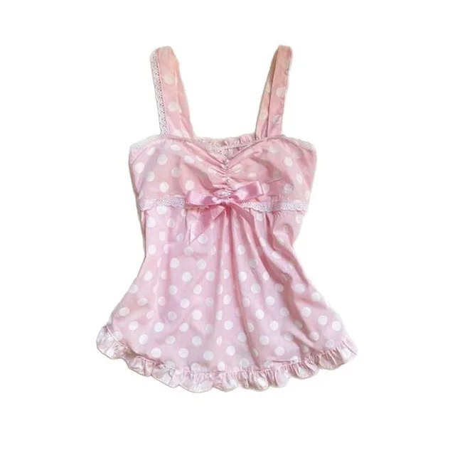 Bow Decoration Backless Sling Top Pink - Shop at LoveMi