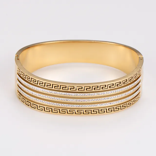 18K Retro Popular Titanium Steel Bracelet Golden - Shop at LoveMi