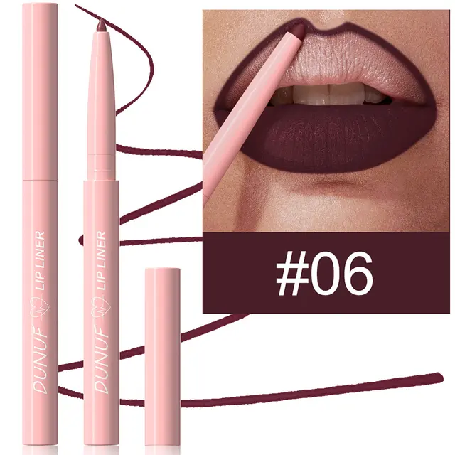 12 Colors Easy To Color Velvet Matte Lip Liner No 06 - Shop at LoveMi