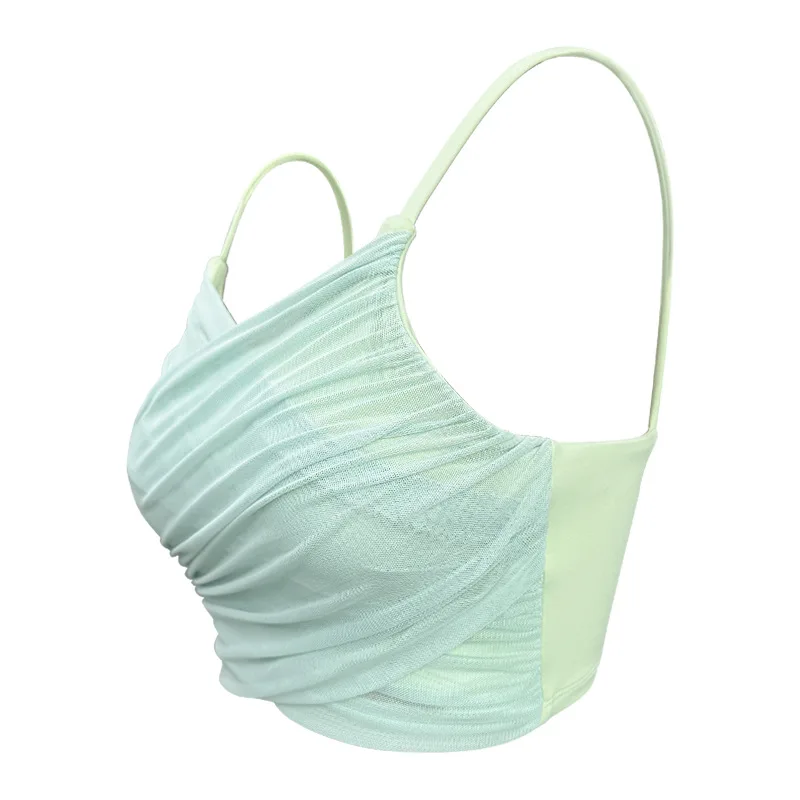 Outdoor Workout Yoga Vest Top - Fruit Green Bra - View 1