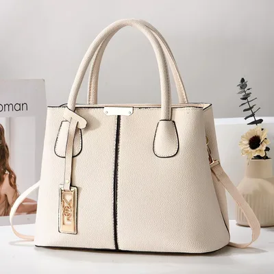 Fashion Handbag Mom Large Capacity Shoulder Bag White - Shop at LoveMi
