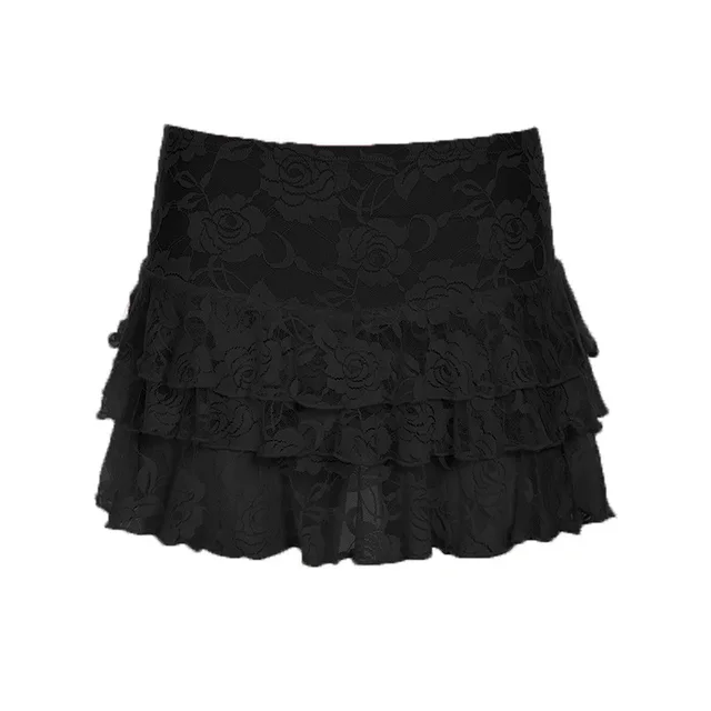 Backless One Piece Strap Vest Low Waist Cake Skirt Women's Clothing 30568 Black Skirt - Shop at LoveMi