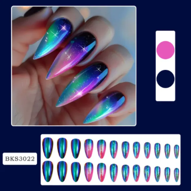 Wear Armour Medium Almond Armour Frosted Nail Stickers Bks3022 Colorful Plating - Shop at LoveMi