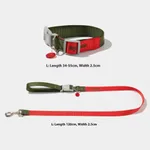 New Dog Hand Holding Rope Comfortable Not Tight Neck Collar - Military Green Set