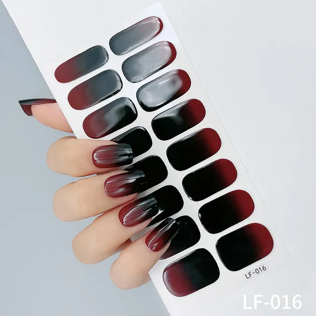 Manicure Full Stickers Solid Color 16 Small Stickers European And American Simple Nails Lf016 - Shop at LoveMi