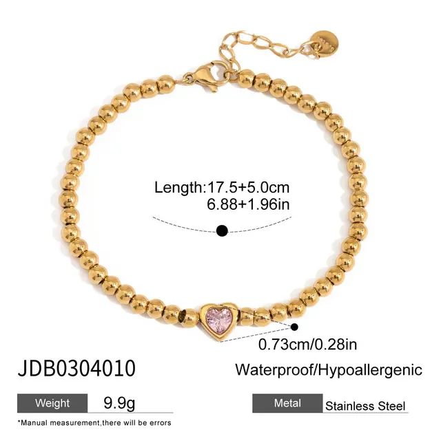 European And American Love Stainless Steel Zircon Bracelet Jdb0304010 - Shop at LoveMi