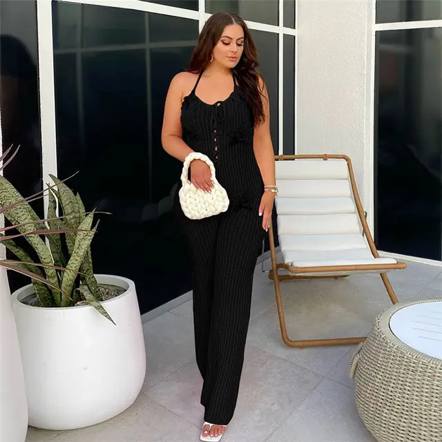 Knitted Hollow Backless Bodysuit Women Black - Shop at LoveMi