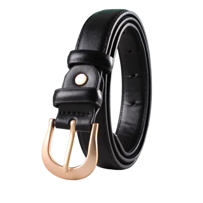 Women's Belt Brown Belt Casual Simple All matching Jeans Ornament Pant Belt Black - Shop at LoveMi