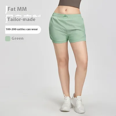 Outdoor Wear Anti exposure Pocket Drawstring Yoga Shorts Green - Shop at LoveMi