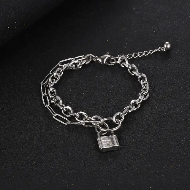 Hip Hop Trendy Cold Jewelry Personalized Accessories Bracelet Length 17Cm - Shop at LoveMi