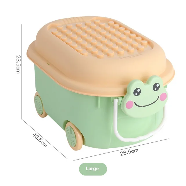 Home Cartoon Toy Building Block Storage Box Large Frog - Shop at LoveMi