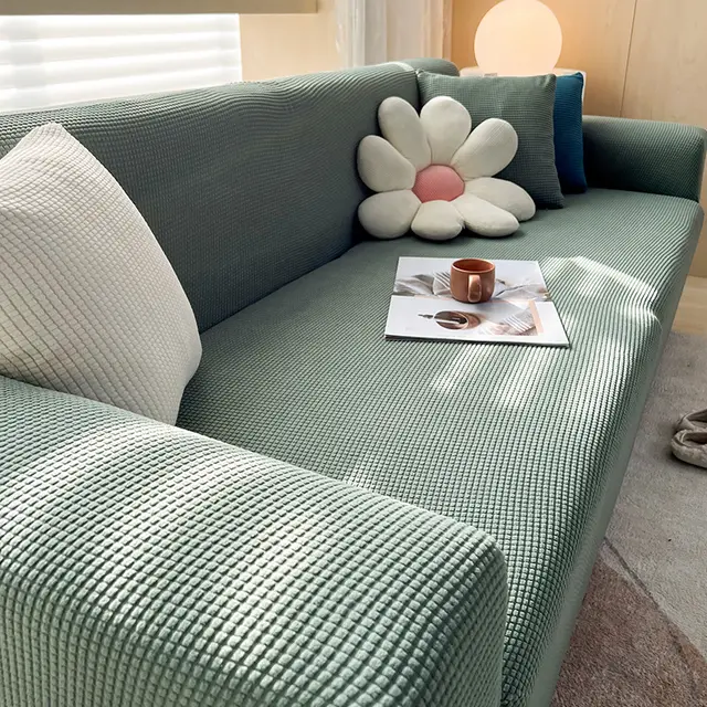 Thickened Elastic Cover Cloth Sofa Household Cover Pine And Cypress Green - Shop at LoveMi
