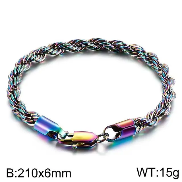 Fashion Simple Men's Japanese Buckle Hemp Flowers Chain Twisted String Chain Bracelet Color 6Mm - Shop at LoveMi