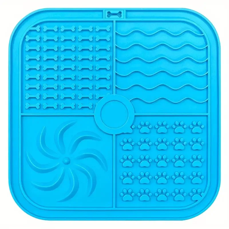 Bottom Suction Cup Non slip Silicone Pet Slow Food Mat Sky Blue - Shop at LoveMi