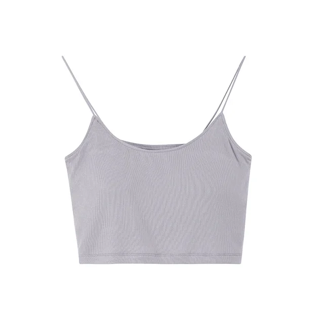 Fashionable All match Stretch Slim Strap Top For Women Rattan Purple - Shop at LoveMi