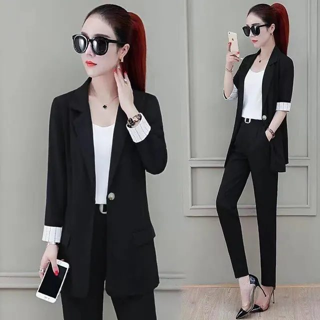 Suit Jacket Two piece Business Wear Black - Shop at LoveMi
