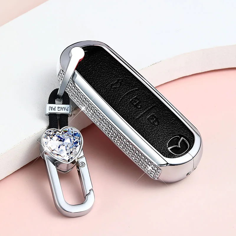 Diamond-encrusted Car Key Case Buckle Bag - P - View 1