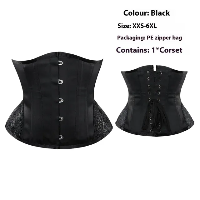 Retro Girdle Bodybuilding Corset Women Black - Shop at LoveMi