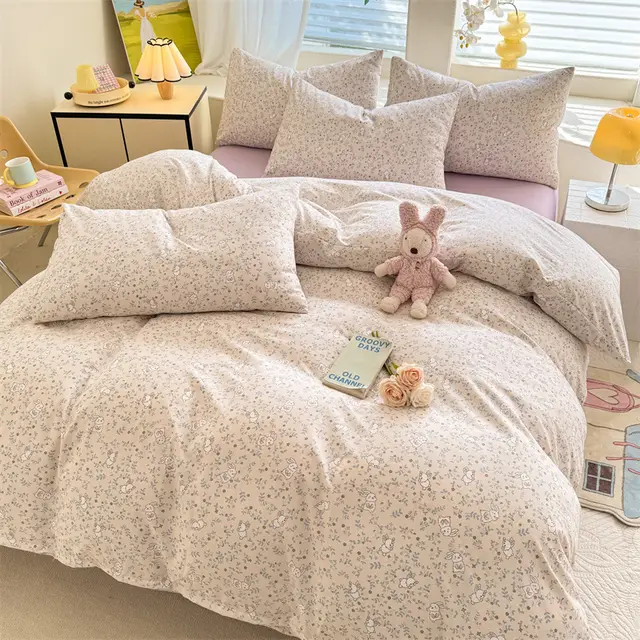 Bed Sheet Duvet Cover Duvet Cover Suit Garden Rabbit - Shop at LoveMi