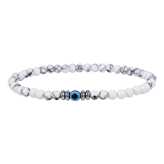 Devil Eye Bracelet Yellow Tiger Eyes Couple Bracelet White Turquoise - Shop at LoveMi