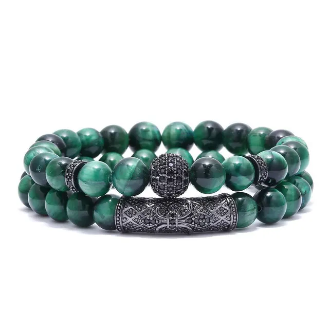 Tiger Eye Bracelet Men's Versatile Accessories Niche High Sense Ornament Natural Stone Bracelet Green Tiger Eye - Shop at LoveMi