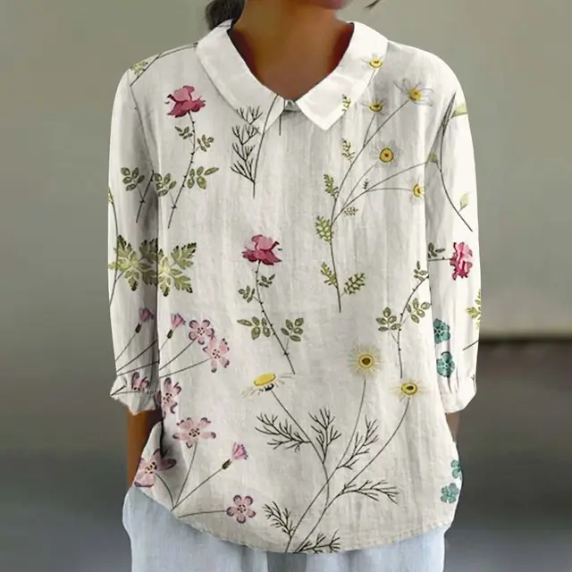 Women's Loose Casual Graffiti Printing Shirt Xl2462Hyh8 - Shop at LoveMi