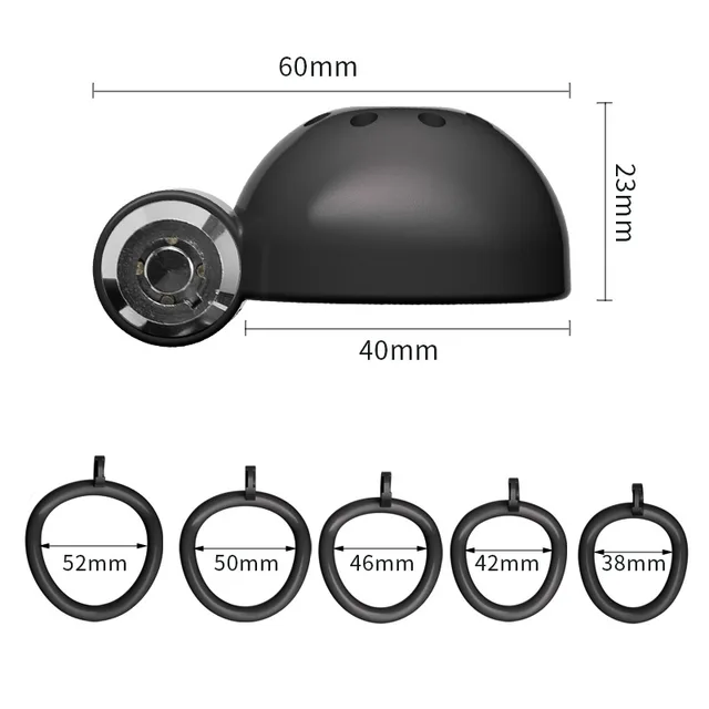 Bird Cage Chastity Lock Invisible Wear Black - Shop at LoveMi