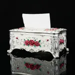 Silver White Red Roses