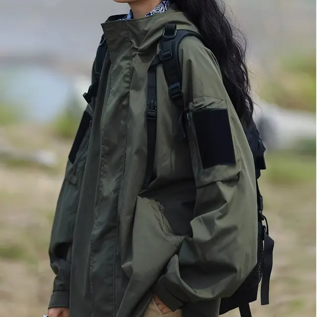 Mountain Functional Waterproof Autumn Male And Female Overalls Hooded Jacket Green - Shop at LoveMi