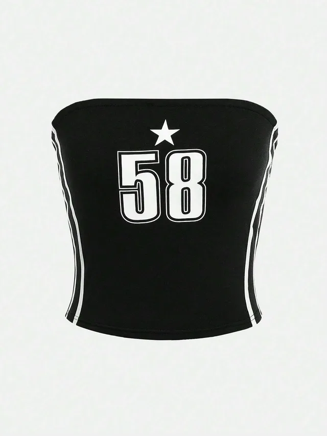 Street Sexy Trend Navel Tube Top Design Sense Black - Shop at LoveMi