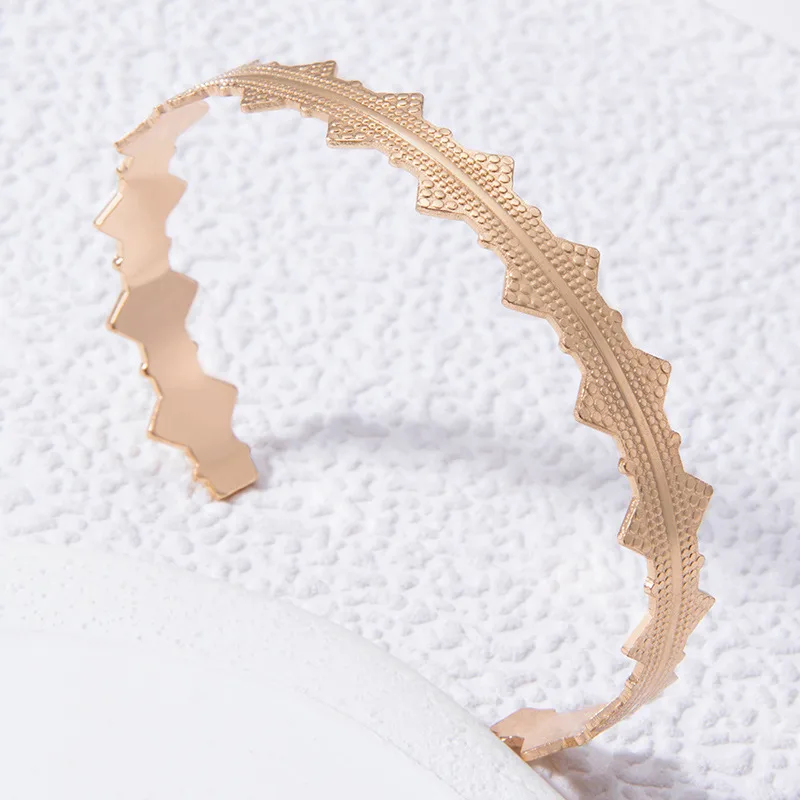 Bow Letter Personality Geometric Irregular Bracelet 24781Gold - Shop at LoveMi