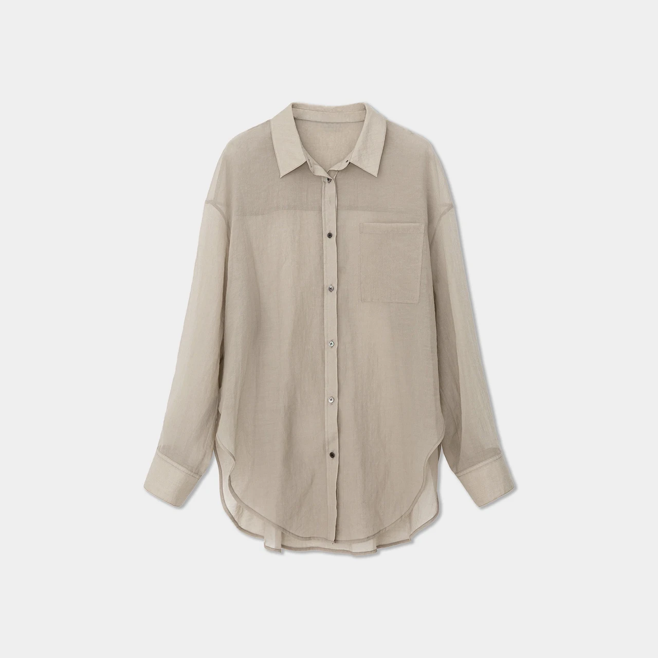 Fairy Air-filled Hazy And Wrinkled Cotton Yarn Shirt Sling Vest Skirt Set - Linen Apricot Shirt