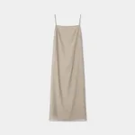 Linen Apricot Suspender Skirt