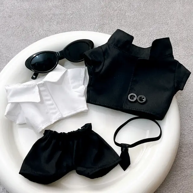 Cool Suit Sunglasses Suit Doll Doll Wearing Accessories Black Suit Oval Sunglasses - Shop at LoveMi