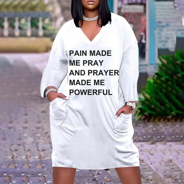 Temperament Commute Mid skirt Pullover V neck Dress Lqrev41M2322115 - Shop at LoveMi