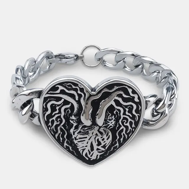 Love Cross Titanium Steel Cuban Bracelet Sl58 - Shop at LoveMi