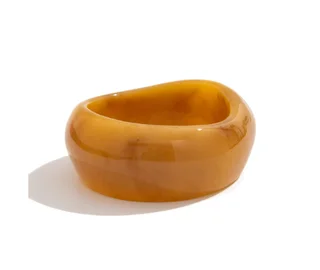 European And American Exaggerated Ins Style Translucent Color Wide Bracelet - Brown