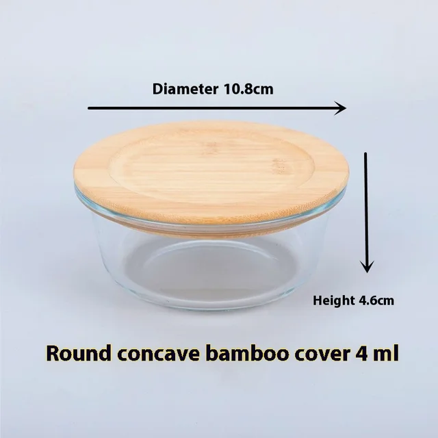 Microwave Oven Heating Transparent Bento Box Round 400Ml Concave - Shop at LoveMi
