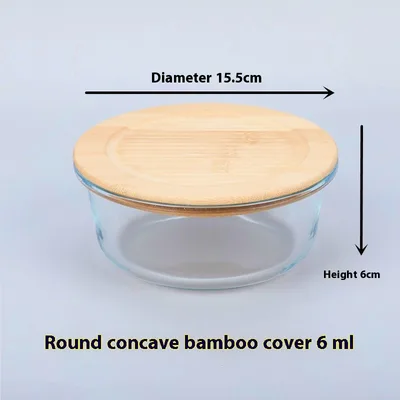 Microwave Oven Heating Transparent Bento Box Round 620Ml Concave - Shop at LoveMi