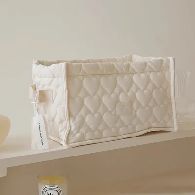 Square Storage Basket Quilted Love Finishing Storage Box Love Rectangular Basket - Shop at LoveMi